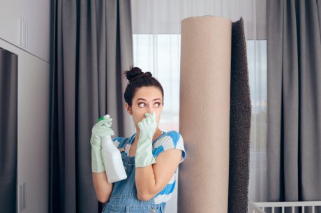 Moldy carpet is smelly!