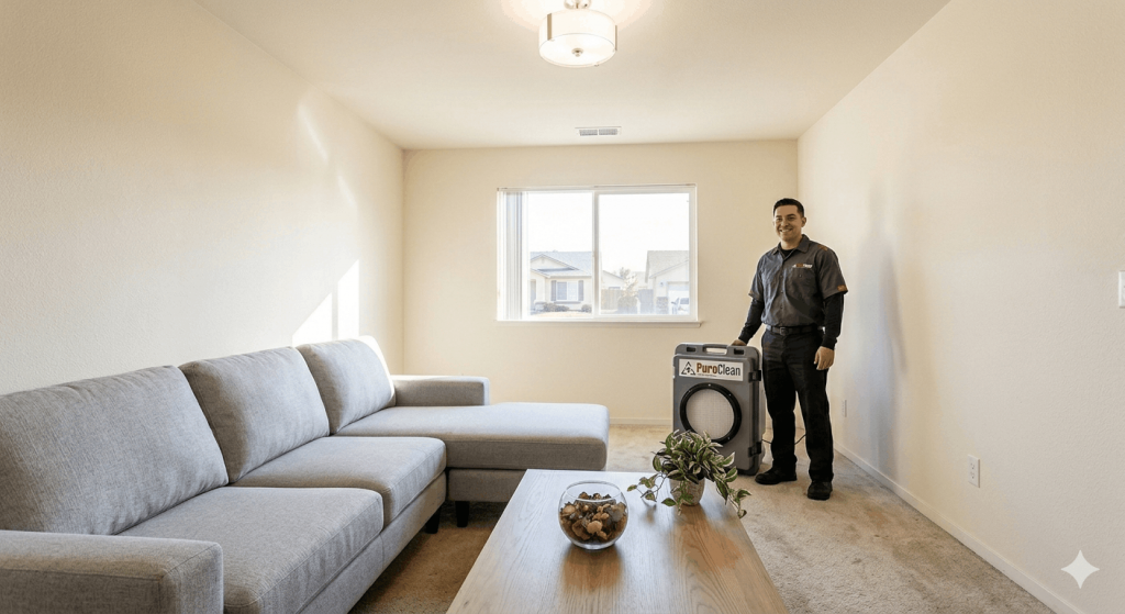 Restored home interior by PuroClean in Merced, CA