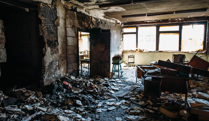fire damage Eaton