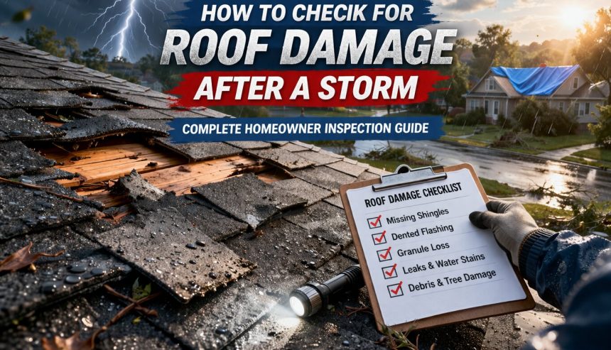 how to check for roof damage after a storm damaged roof inspection Southlake TX