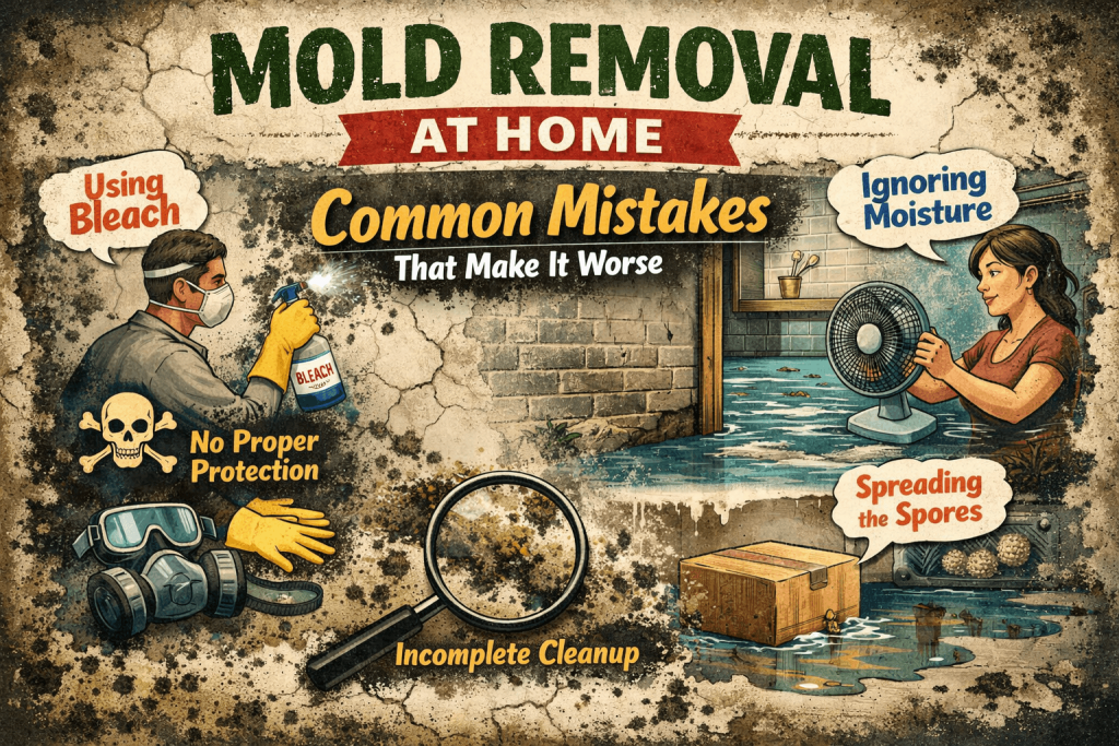 Mold Removal at Home Common Mistakes That Make It Worse