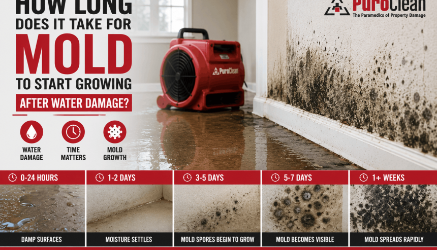 How Long Does It Take for Mold to Start Growing After Water Damage