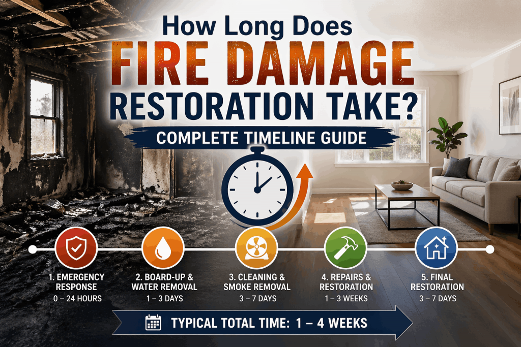 Fire damage restoration timeline guide
