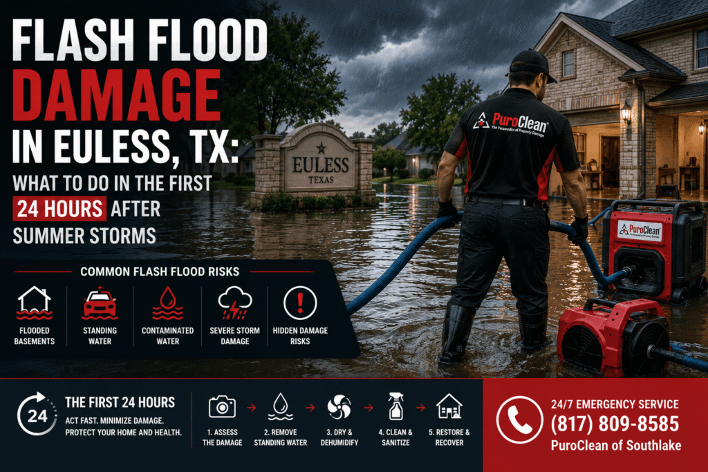 Flash Flood Damage in Euless, TX What to Do in the First 24 Hours After Summer Storms