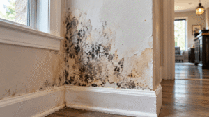 Mold-Damaged Wall Corner