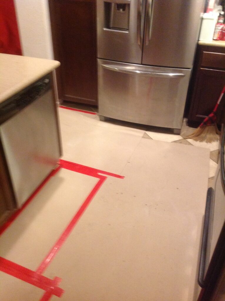 Our PuroClean team protected all areas inside of the affected including the floors.