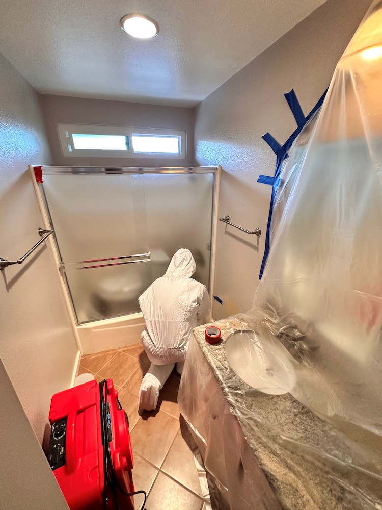 Water loss job in progress