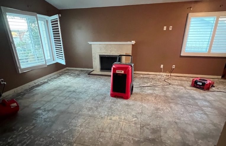 The water damage saturated 90% of the home.