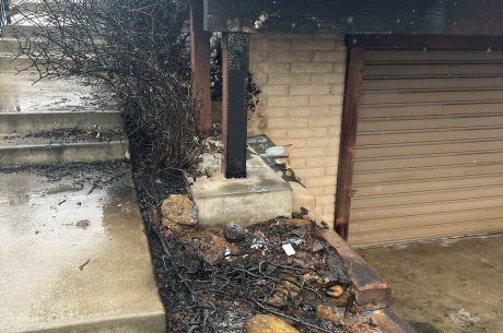 Fire damage restoration in Spring Valley home.