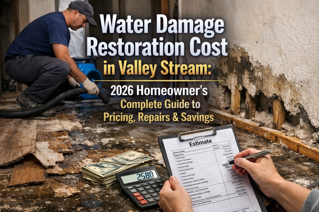 Water damage restoration cost in Valley Stream
