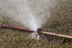Water leakaging at the joints of agriculture pipe. this calls for What Burst Pipe Repair in Queens