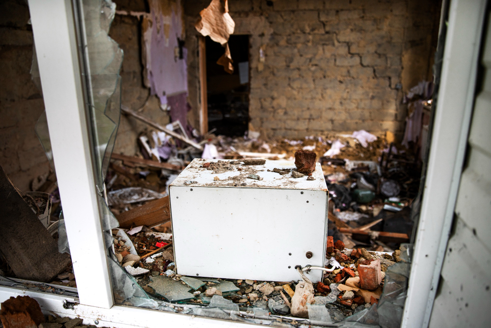 Puffback soot at a Fire & Smoke Damage Restoration in St Albans