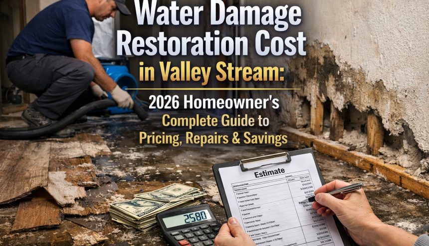 Water damage restoration cost in Valley Stream
