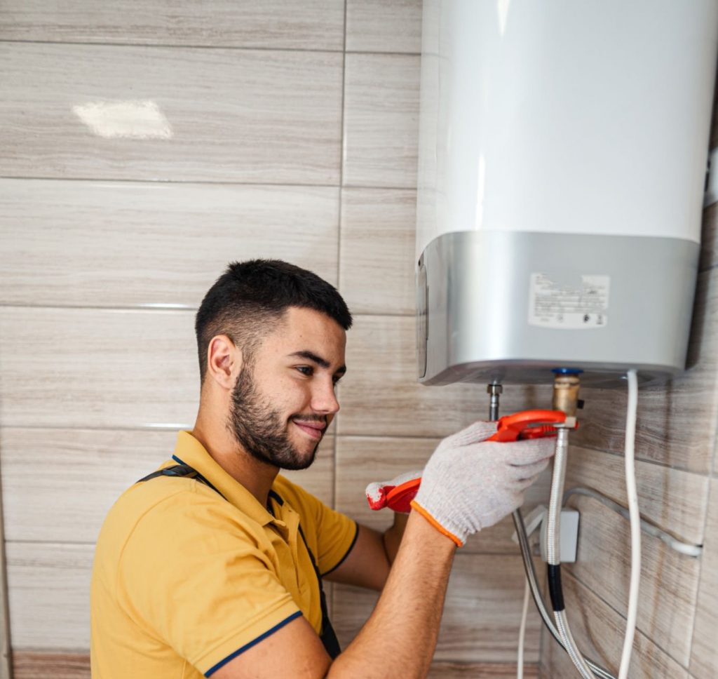 Technician working on a Bathroom Remodeling in Brooklyn