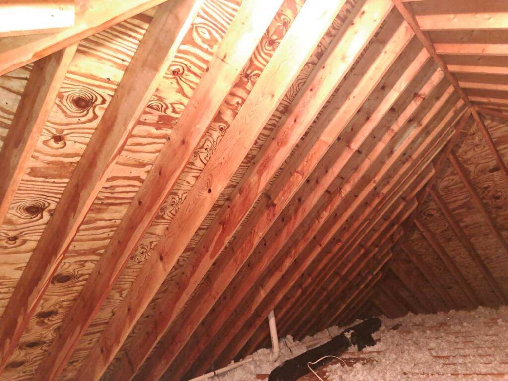 Attic Space after PuroClean of Strafford county mold remediation