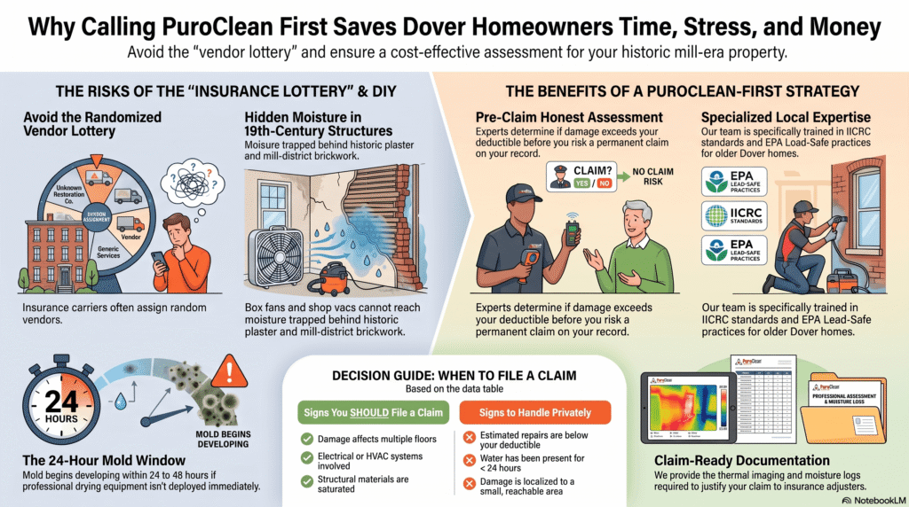 Water Damage Insurance Claim in Dover NH