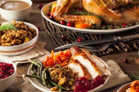 thanksgiving meal display