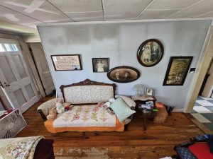 Lightning strike hits home and casues a electrical explosion. Soot damages 