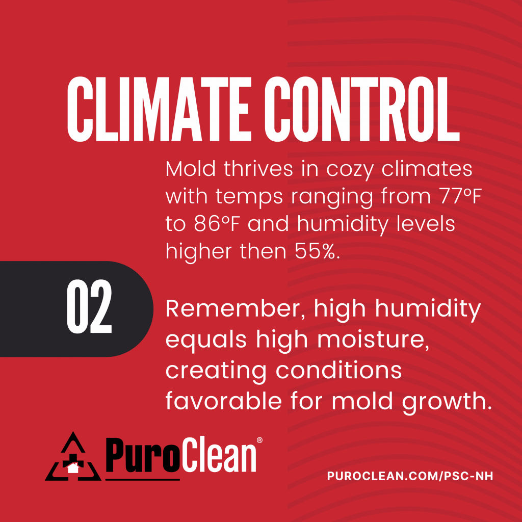 PuroClean indicated climate control matters in mold growth