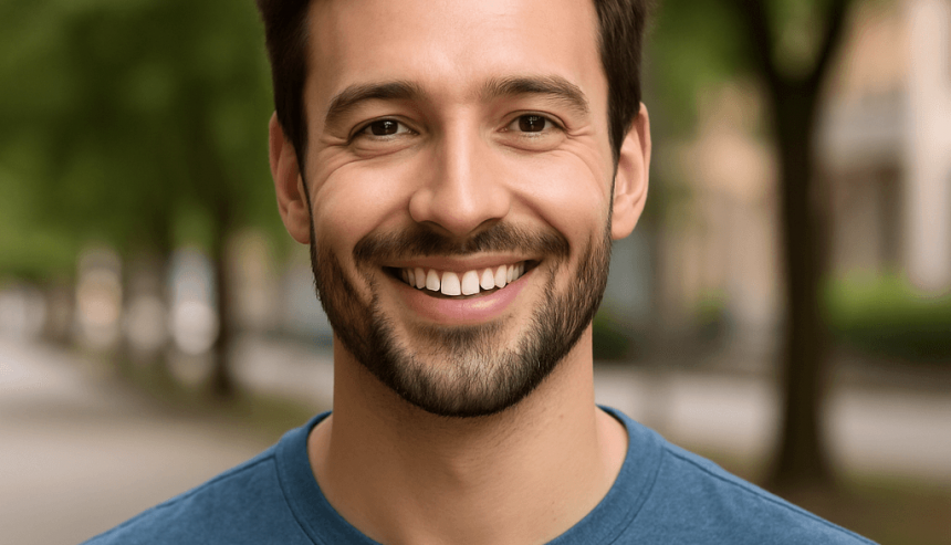 Happy man outdoors symbolizing wellness and positivity after fentanyl abatement.