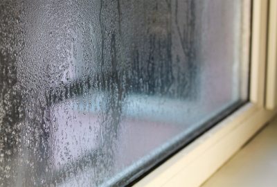 Close up condensation on the window. Humidity.