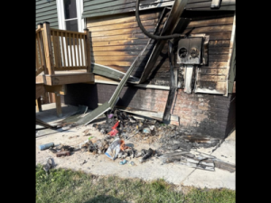Professional emergency fire damage cleanup services restoring residential property after a fire.