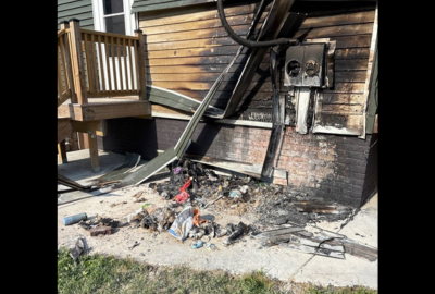 Professional emergency fire damage cleanup services restoring residential property after a fire.