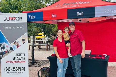 PuroClean of Waxahachie booth setup at the Crossroads of Texas Country Festival Go Texan event