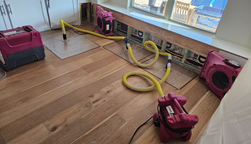 Hardwood floor water damage