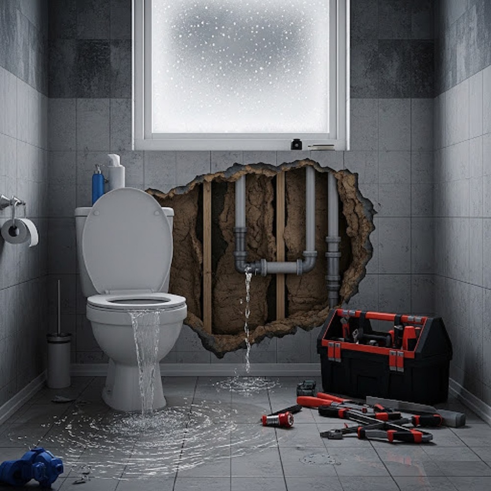 Frozen Toilet Overflows