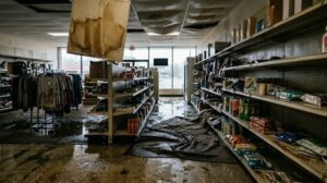 retail store water damage