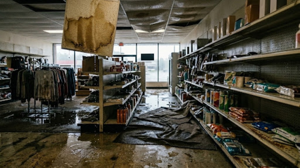 retail store water damage