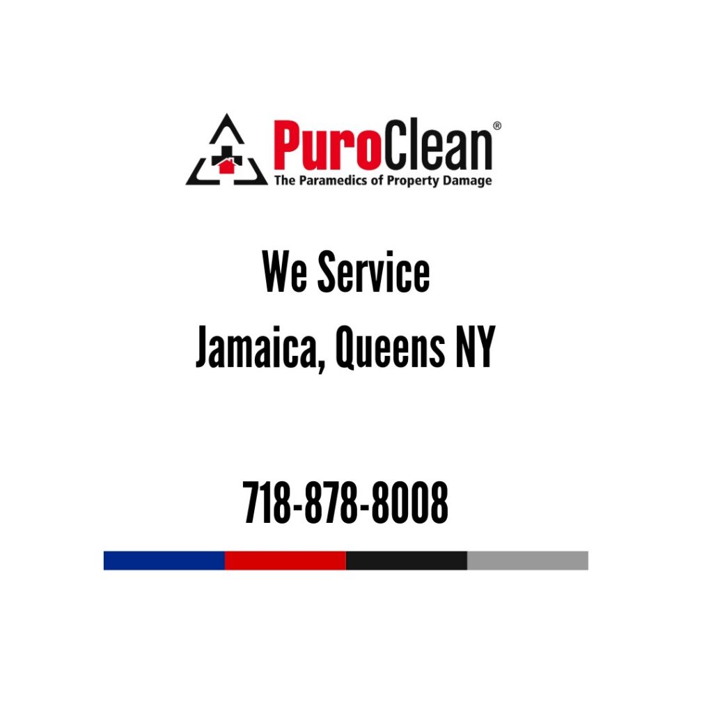 PuroClean advertises property damage services in Jamaica, Queens NY, with phone number