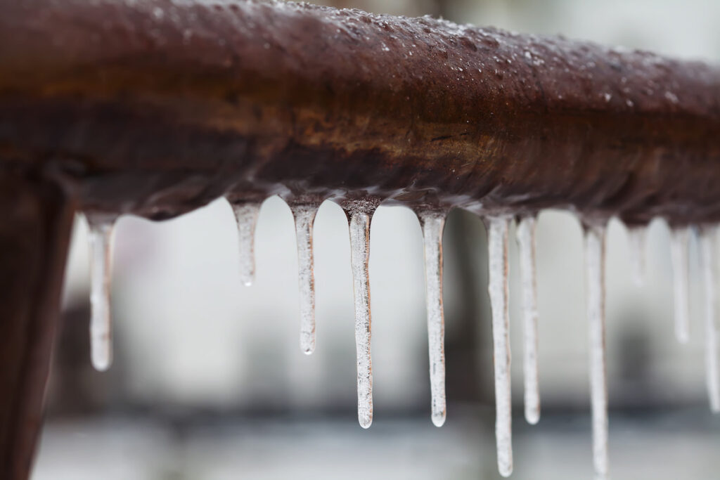 frozen leaking pipes