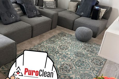 This is the living room completely soaked in water after a broken pipe. The chairs are elevated to prevent further damage. You need to choose the best water damage restoration company to help you with the most efficient process to properly dry a flooded home