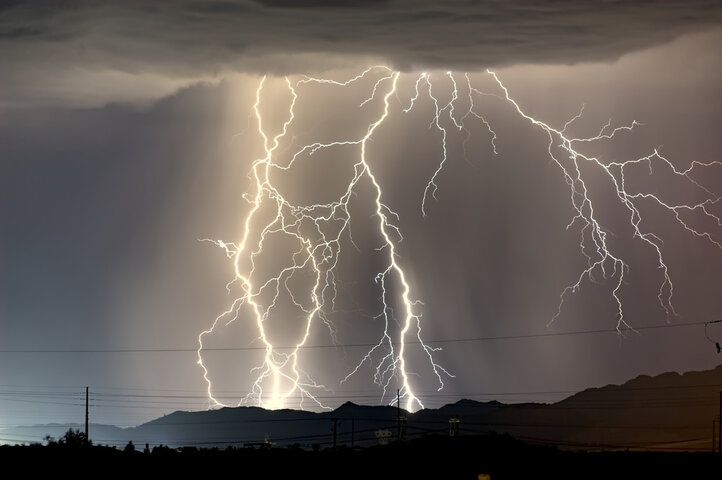 intense lightning during spring storms
