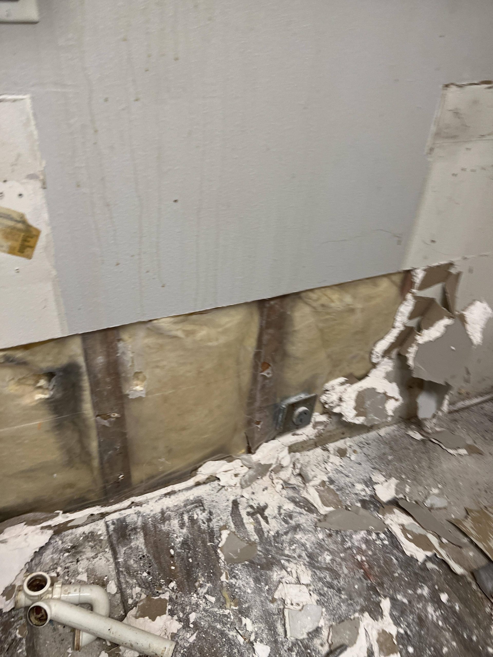 Professional restoration equipment in apartment