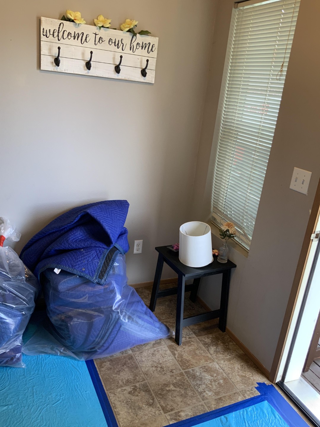 Household contents padded, wrapped, and staged for transport to the cleaning facility during a fire damage pack-out