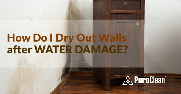 how to dry wet walls