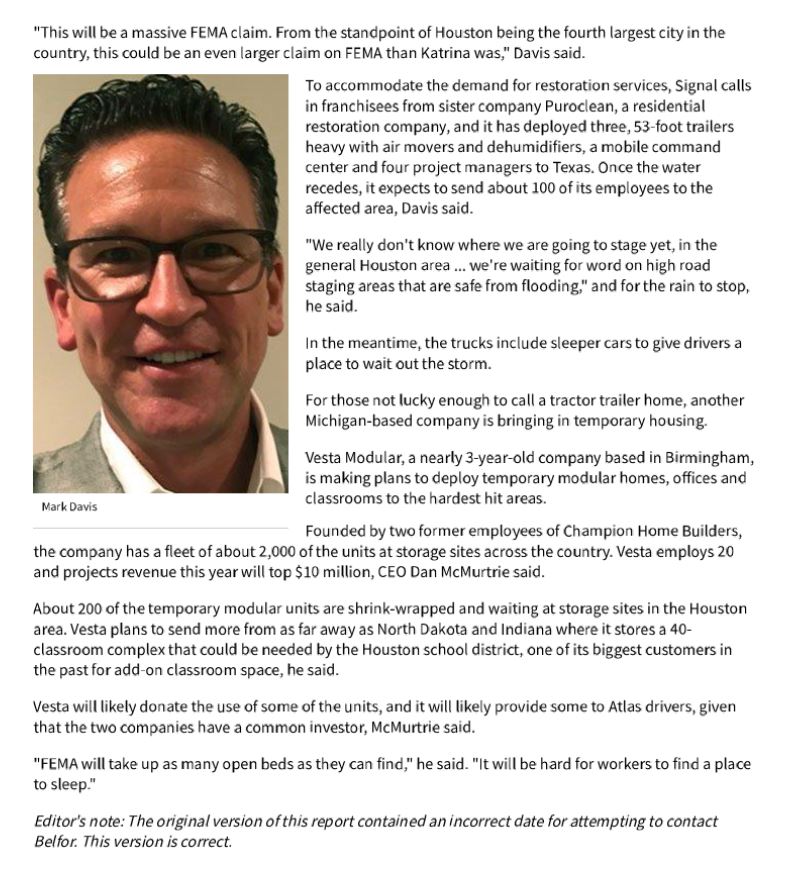 Mark Davis in Crain's News