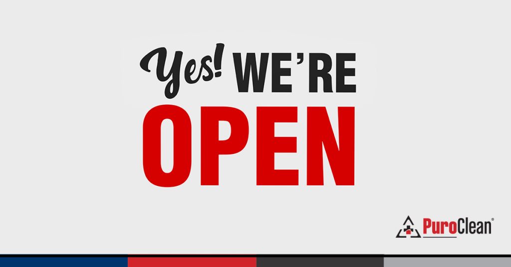 puroclean is open announcement