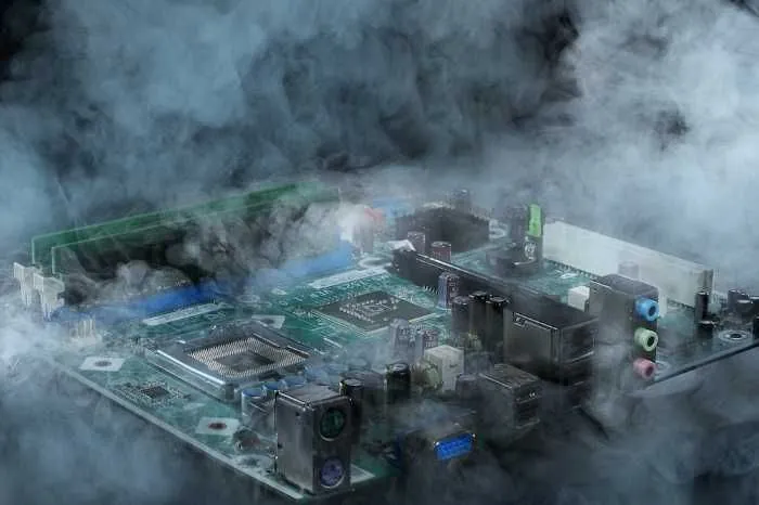 Inside look at smoke damaged electronic