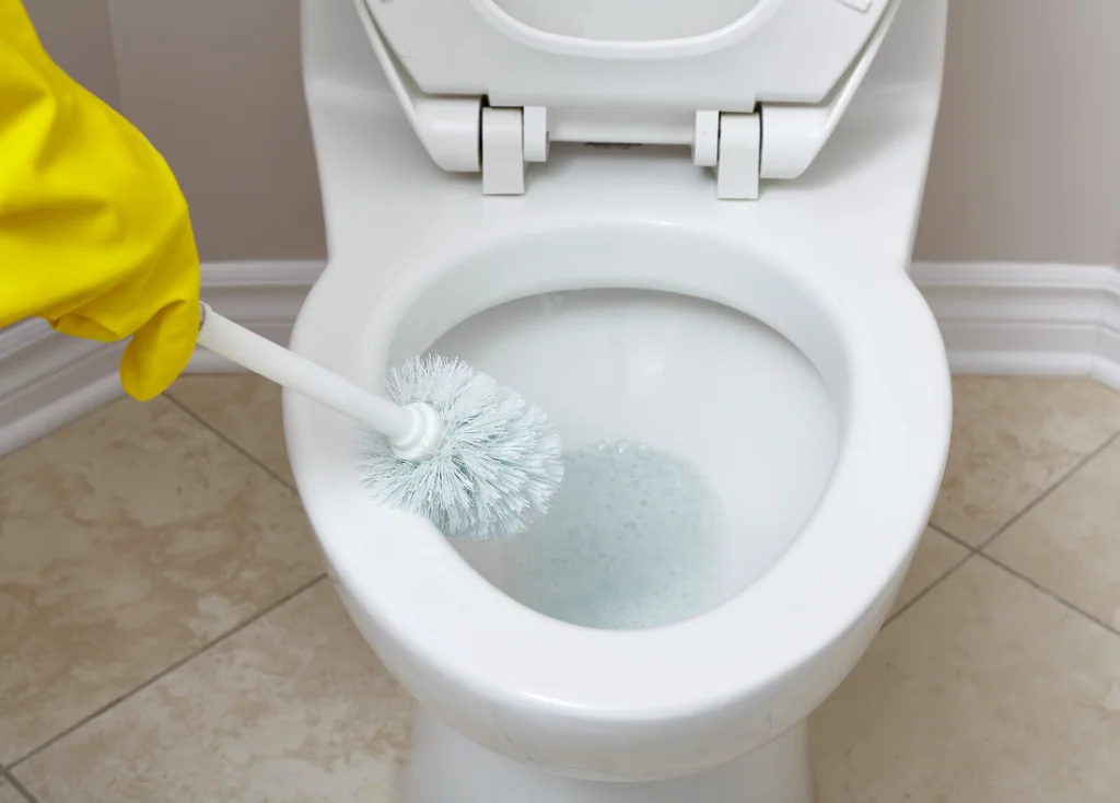 cleaning mold in toilet