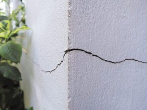 water damaged concrete