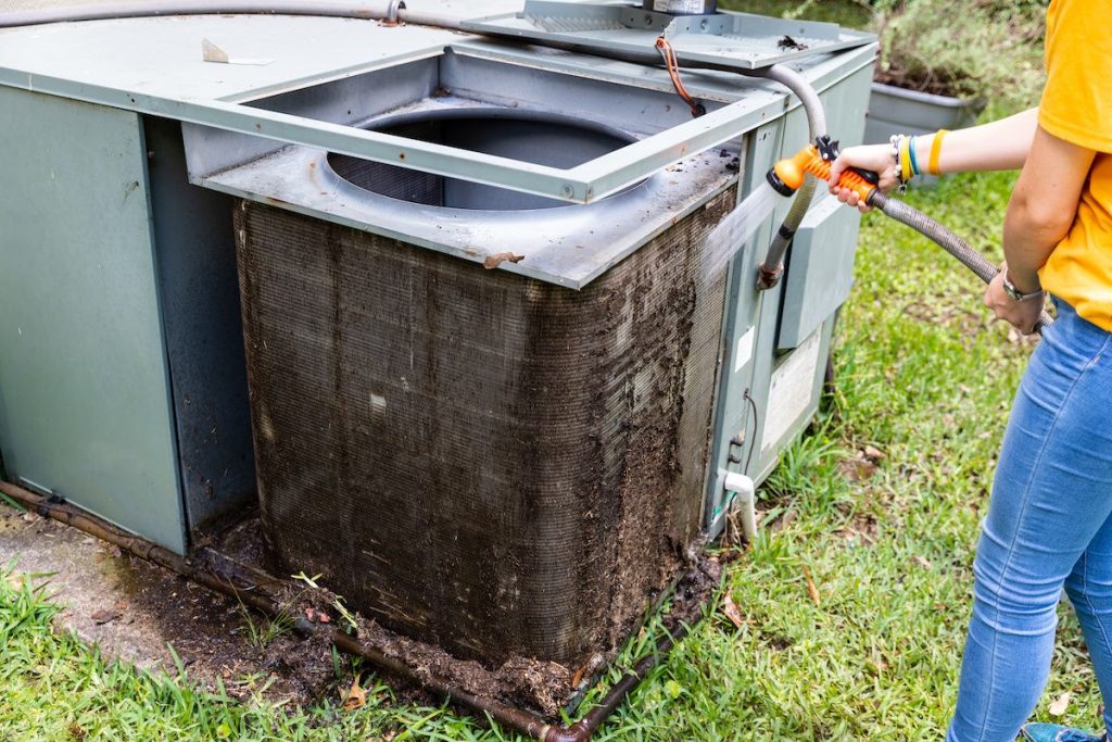 A clogged HVAC filter.