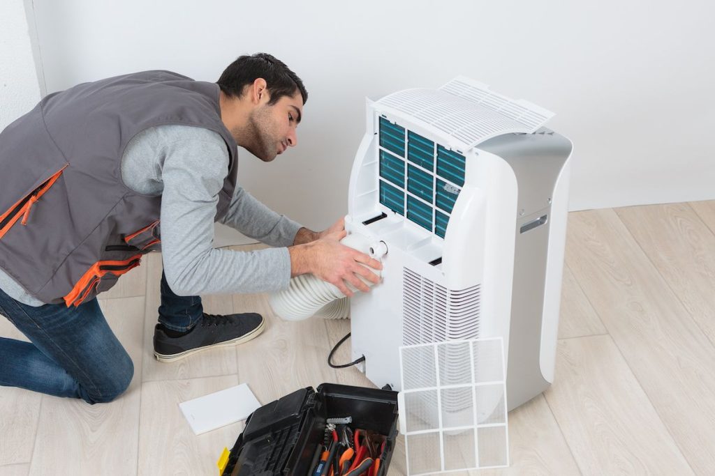 A dehumidifier can reduce mold spores from growing.