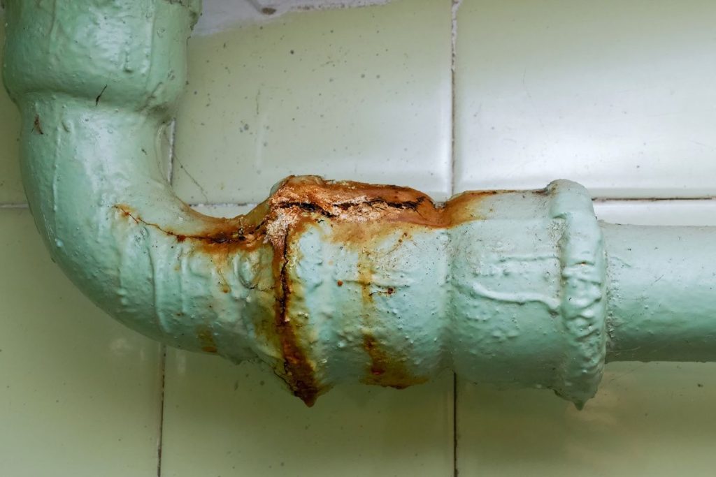 A cracked pipe can affect sewer gases.