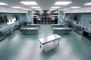 A morgue cleaned up after biohazard cleanup services