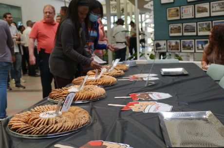 Employees of the City of Tamarac enjoying some cookie platters on Labor Day