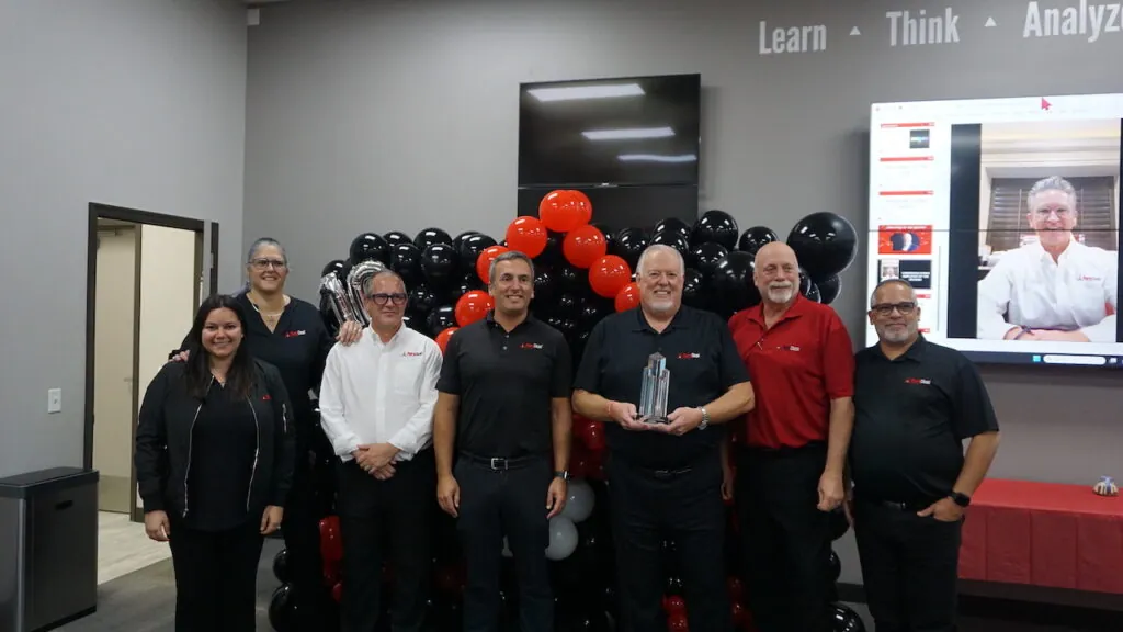 Steve White was awarded by the attending executive team.